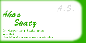 akos spatz business card